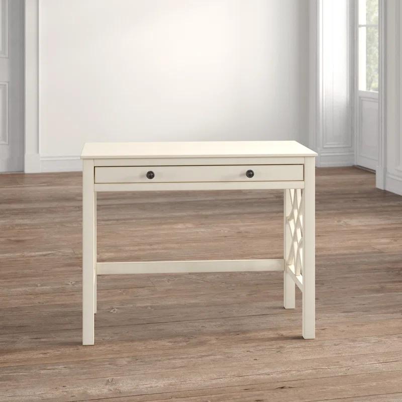 Gracie Oaks Whitley Antique 38" Two-Drawer Wooden Writing Desk