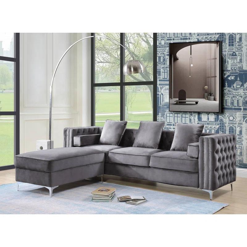 Orren Ellis 103'' Velvet Sofa