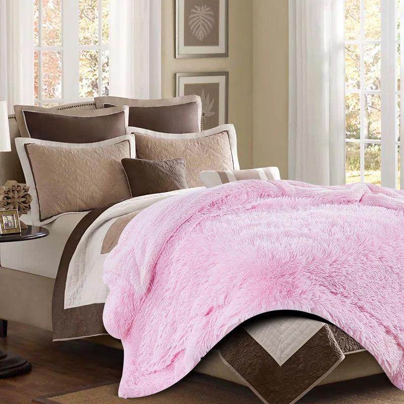 Shaggy Hand Woven Throw Blanket