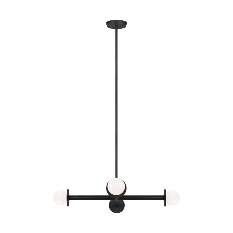 Nodes Wide Chandelier by Kelly Wearstler - Black