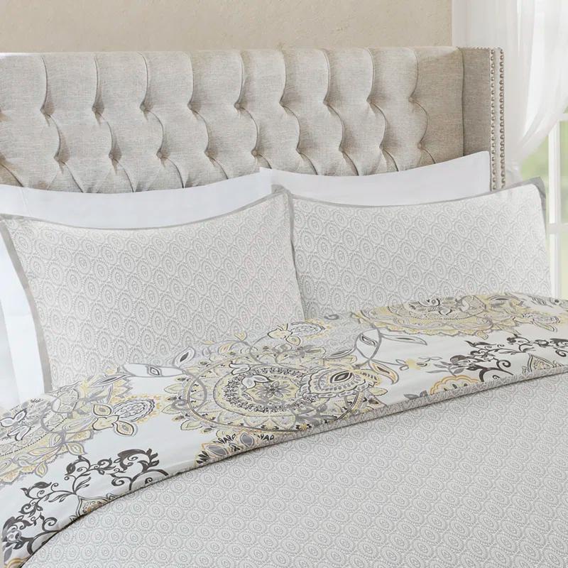 Isla 3 Piece Reversible Cotton Floral Duvet Set