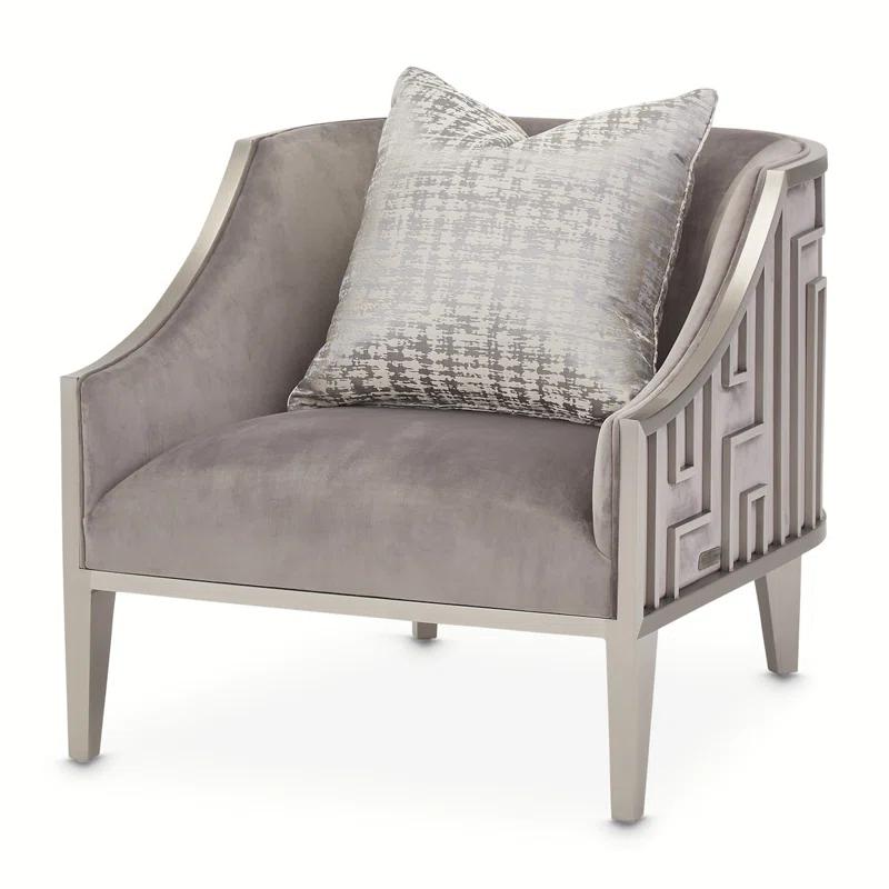 Michael Amini Roxbury Park Velvet Armchair