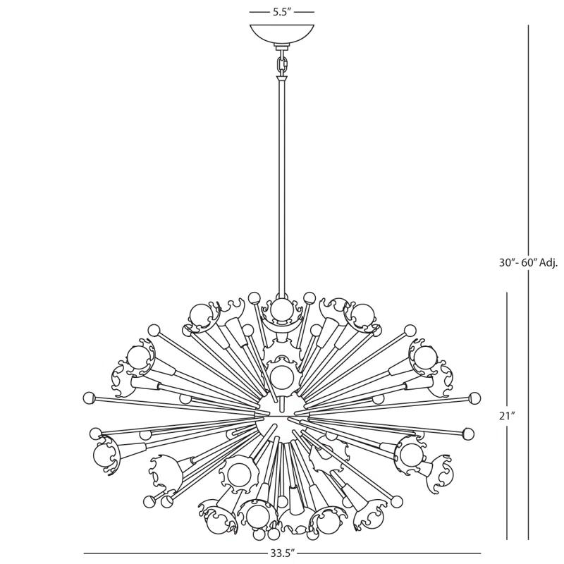 Jonathan Adler Sputnik 24 - Light Sputnik Sphere Chandelier