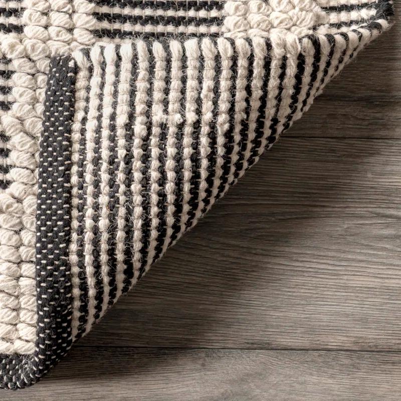 Arvin Olano x Rugs USA Parker Check Textured Ivory Area Rug
