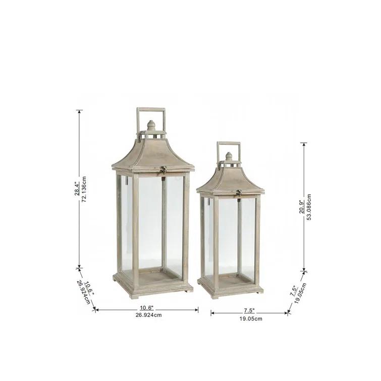 2 Piece Table Top Lantern Set