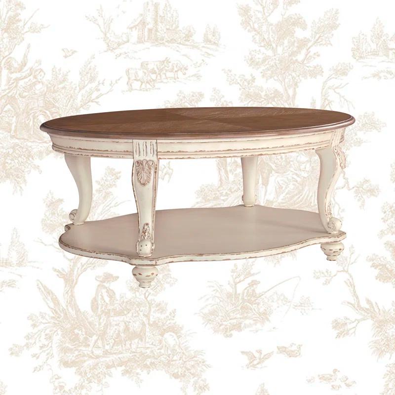 Signature Design By Ashley Casual Realyn Coffee Table White/Brown