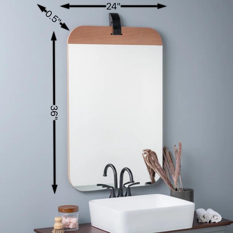 Lanny Wood Flat Wall Mirror