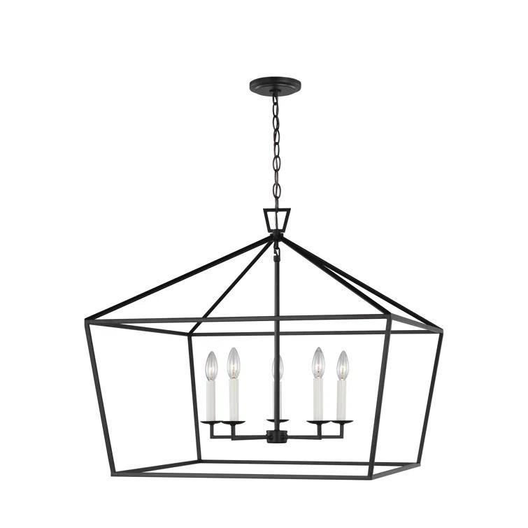 Gala Wide Pendant Light - Black / 28"W