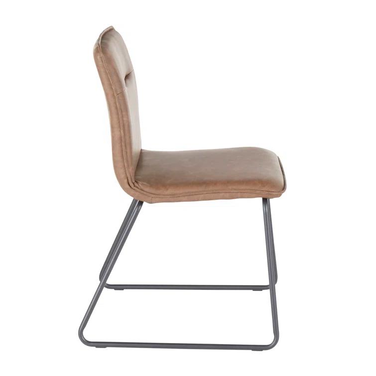 Upper Strode 17.5'' H Tufted Faux Leather Upholstered Side Chair