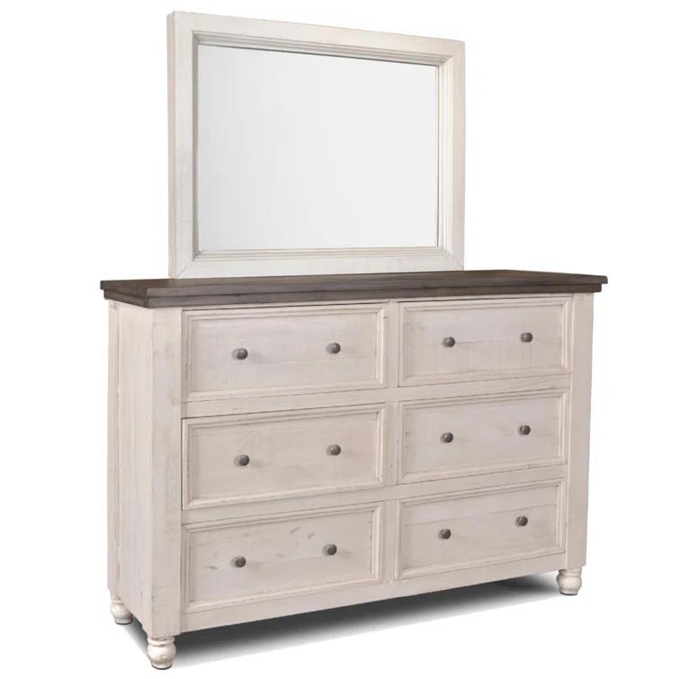62.53'' W 6 - Drawer Dresser with Mirror