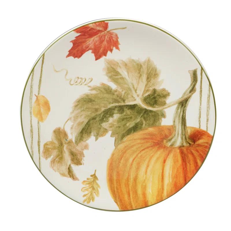 Certified International Autumn Harvest Set Of 4 Dessert Plate