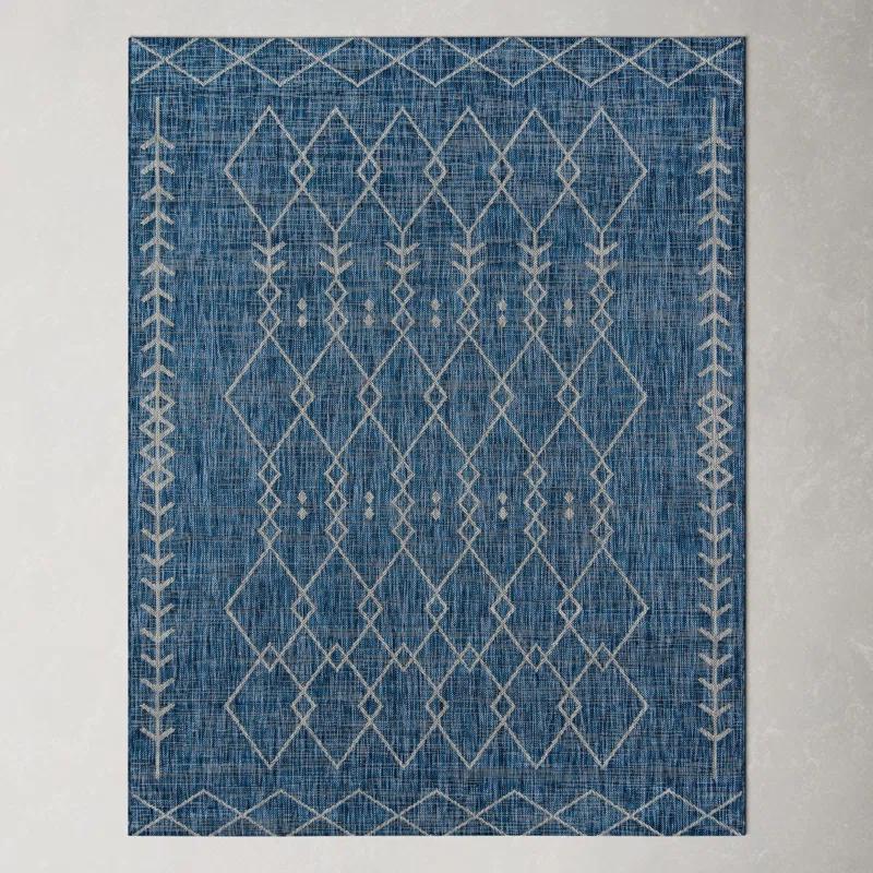 Momeni Villa Monaco Blue/Gray Indoor/Outdoor Rug