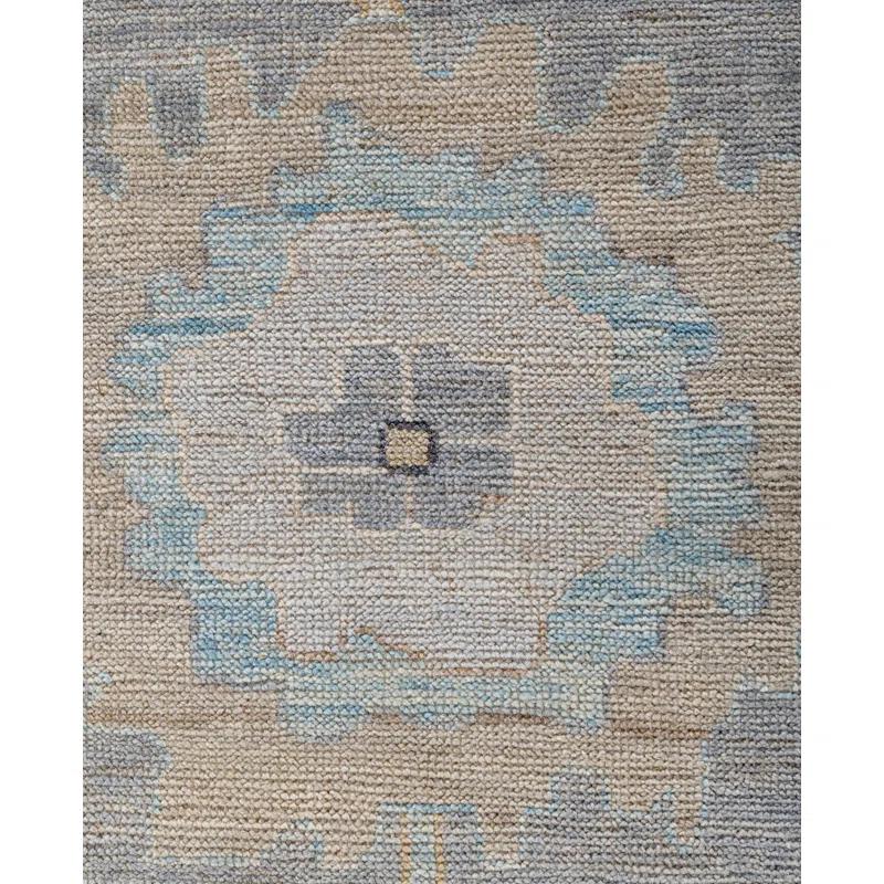 Solo Rugs One-of-a-Kind Rectangle 10' X 14' Wool Area Rug Light Gray/Light Blue/Beige/Ivory