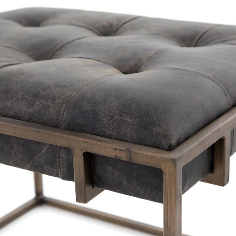 Ford Rectangular Leather End Table (23.5")