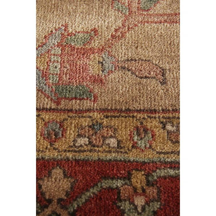 Elegant Serapi Hand-Knotted Wool Rectangular Rug in Red, 8' x 10'