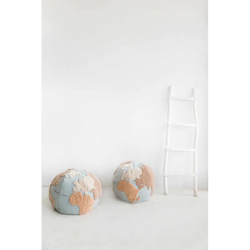 Lorena Canals World Map Pouf