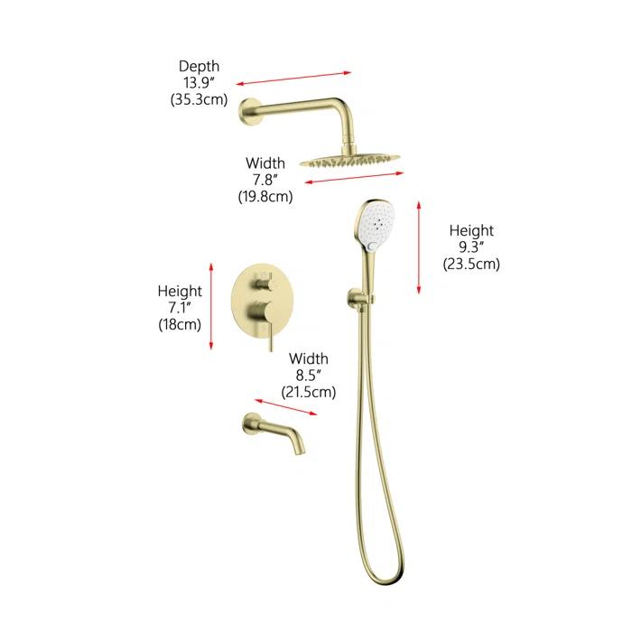 George Pressure-Balanced All-In-One Kit with Rough in-Valve