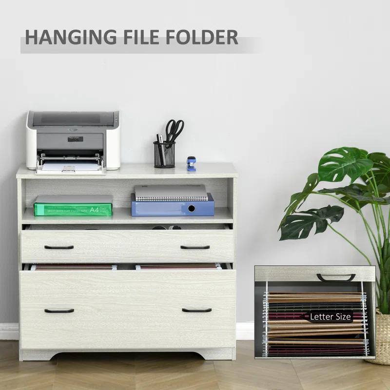 Vinsetto 33.5'' Wide 2 -Drawer File Cabinet