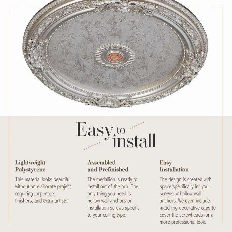 Round Chandelier Ceiling Medallion