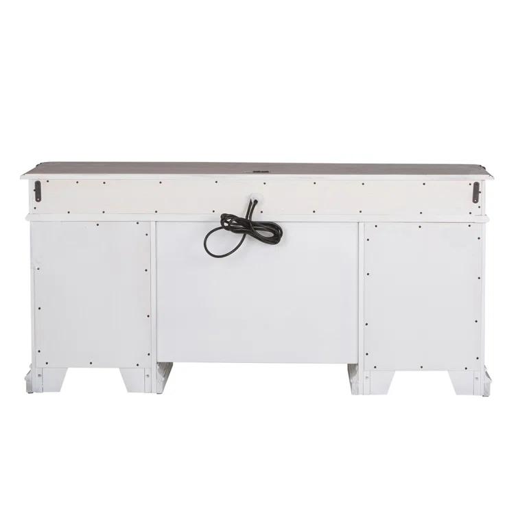 Liberty Furniture Salinas Credenza Home Office Desk with Built in Outlets