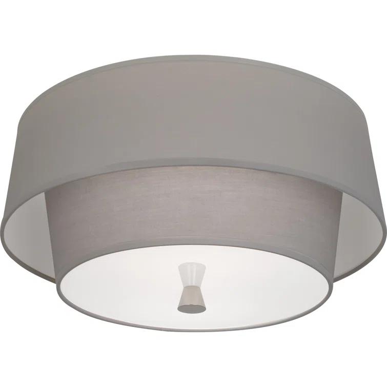 Robert Abbey Decker Flushmount in Polished Nickel Color
