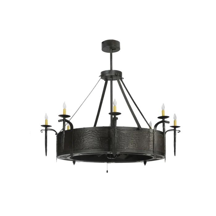 Meyda Lighting Rustic Lodge 16 - Light Dimmable Drum Chandelier
