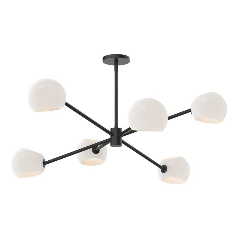 Willow 6 Light Metal Sputnik Chandelier