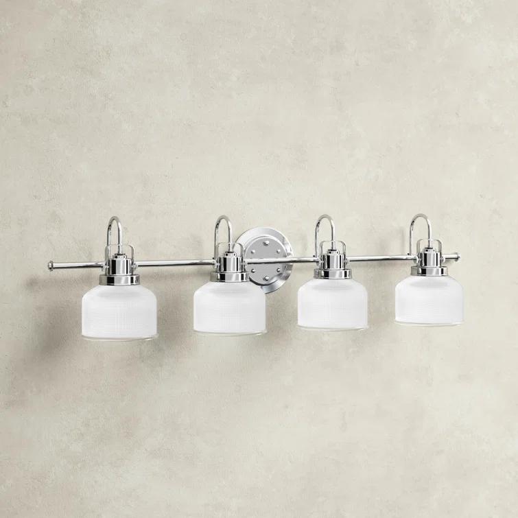 Rosser 4 Light Transparent Dimmable Vanity Light