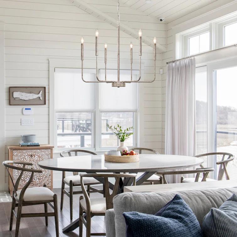 Marshana 6-Light Classic / Traditional Chandelier Modern Farmhouse Candle Style Chandelier