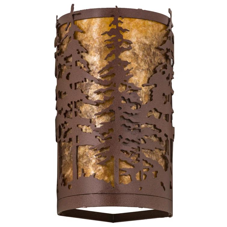 Rustic Lodge Flush Mounted Sconce