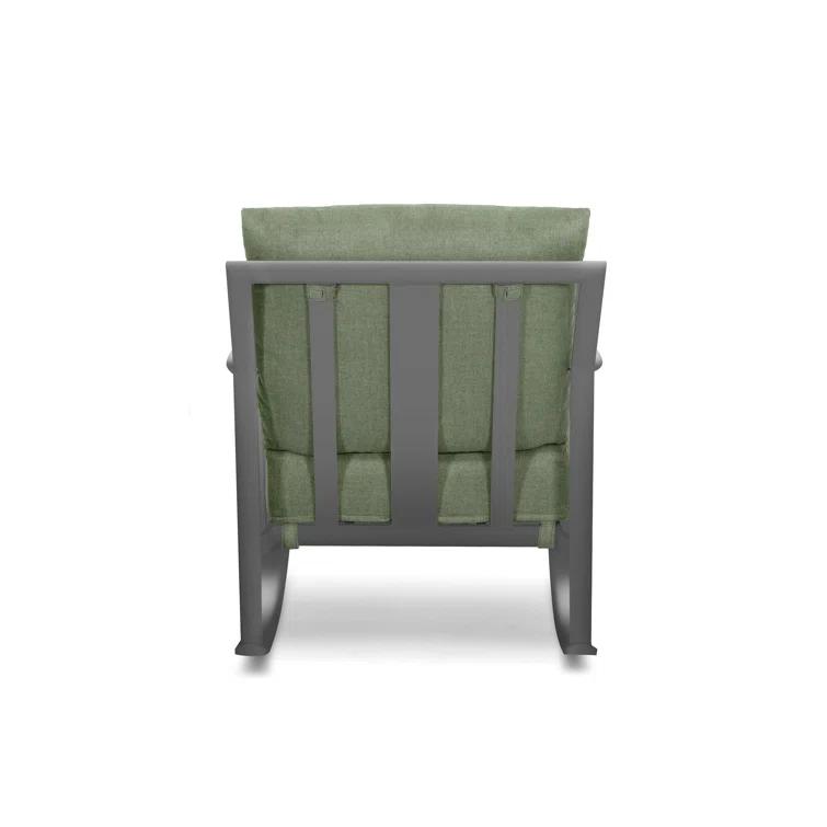 Outdoor Rocking Metal Chair with Cushions