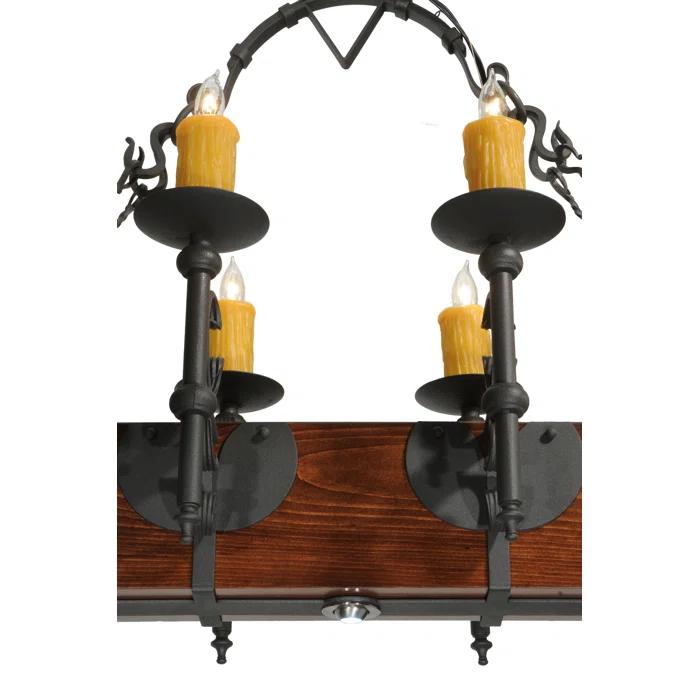 Rustic Lodge 15 - Light Dimmable Square / Rectangle Chandelier