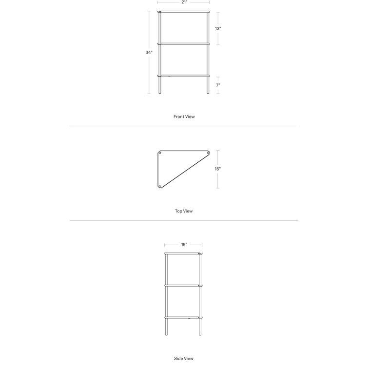 Not for Nothing 34" H x 21" W x 15 D" Shelving Unit