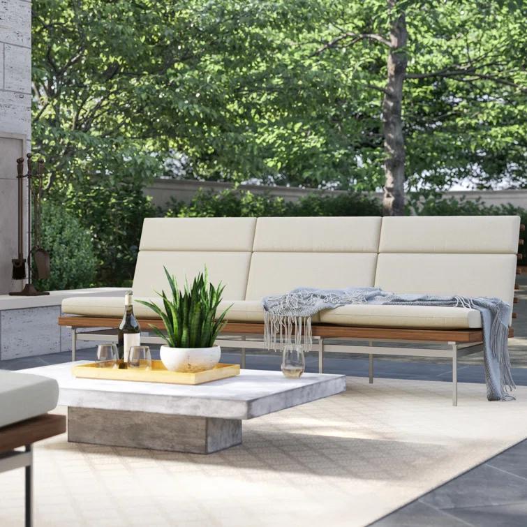 Perch 88'' Powder Coated Aluminum Outdoor Patio Sofa