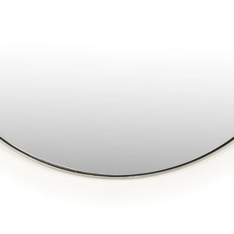 Rectangular Antique Silver Wood Wall Mirror