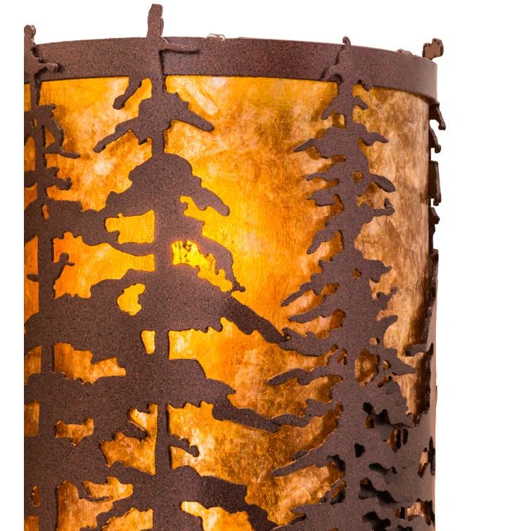 Rustic Lodge Flush Mounted Sconce