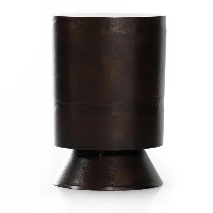 Simone Round Metal End Table (14.5")
