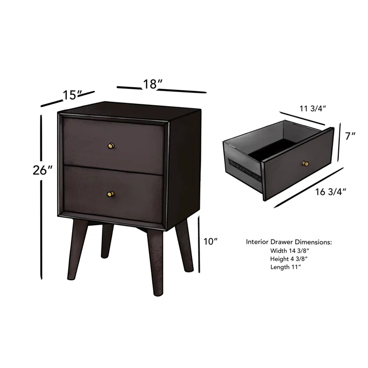 Williams 2-Drawer Nightstand