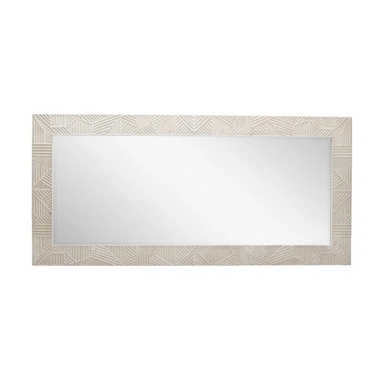 Marsh Serene Full-Length Grooved Wood Rectangular Mirror