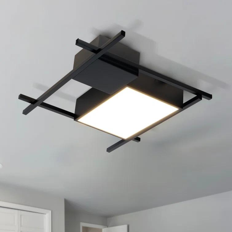 Radium 19-in Integrated LED Rectangular ETL Certified Semi Flush Ceiling Light