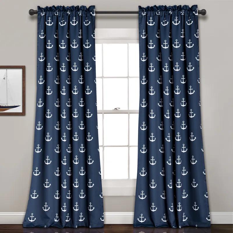 Anchor Polyester Room Darkening Curtain Pair (Set of 2)