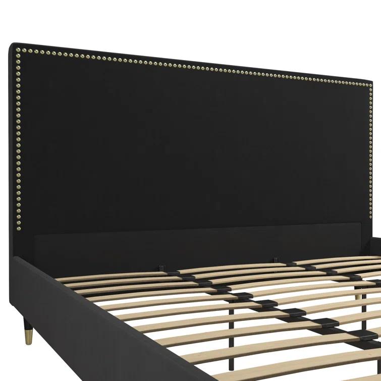 Audrey Upholstered Low Profile Platform Bed