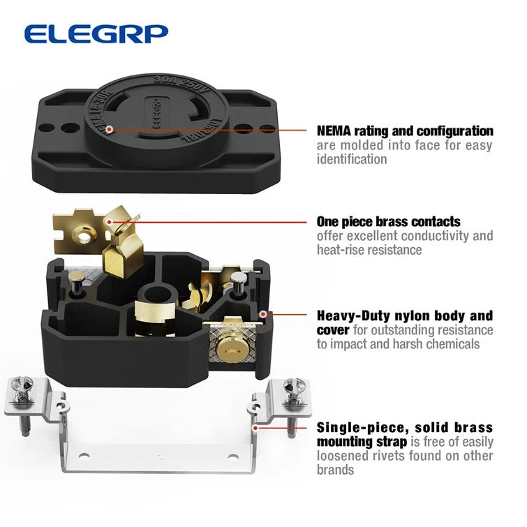 30 Tamper Resistant Single Outlet