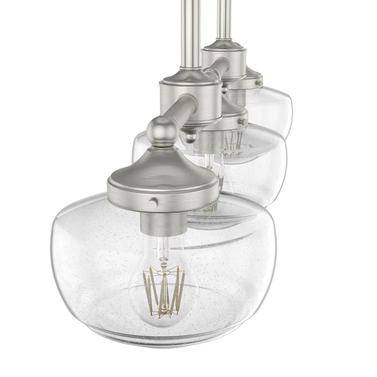 Saddle Creek 3 - Light Kitchen Island Linear Schoolhouse Chandelier