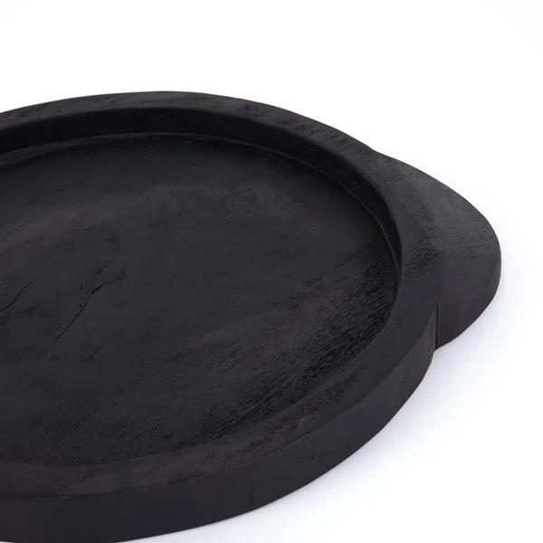 Lylah Round Tray - Carbonized Black