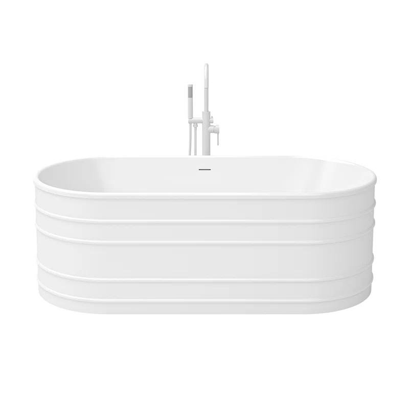 Infinity Z 67 in. L x 30-3/4 in. W x 22-7/8 in. H Freestanding Acrylic Bathtub