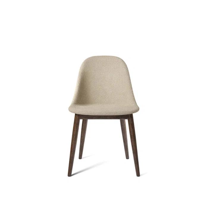 Black Oak & Gray Acrylic Side Chair with Solid Wood Legs
