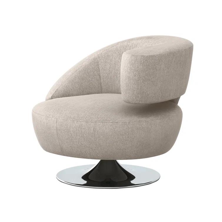 Isabella Upholstered Swivel Barrel Chair