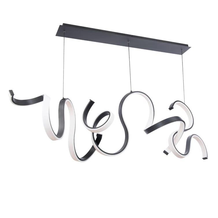 Tempest 1 - Light Black LED Kitchen Island Pendant