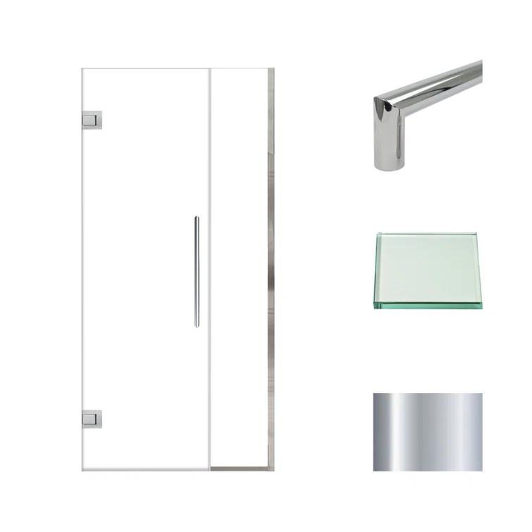 Transolid Elizabeth 38-in W x 76-in H Hinged Shower Door with Clear Glass